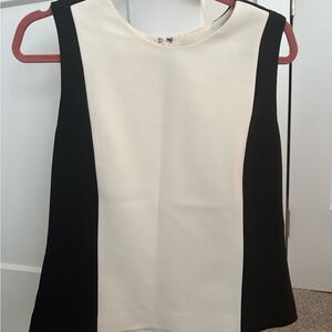 Ann Taylor Monochrome Sleeveless Blouse